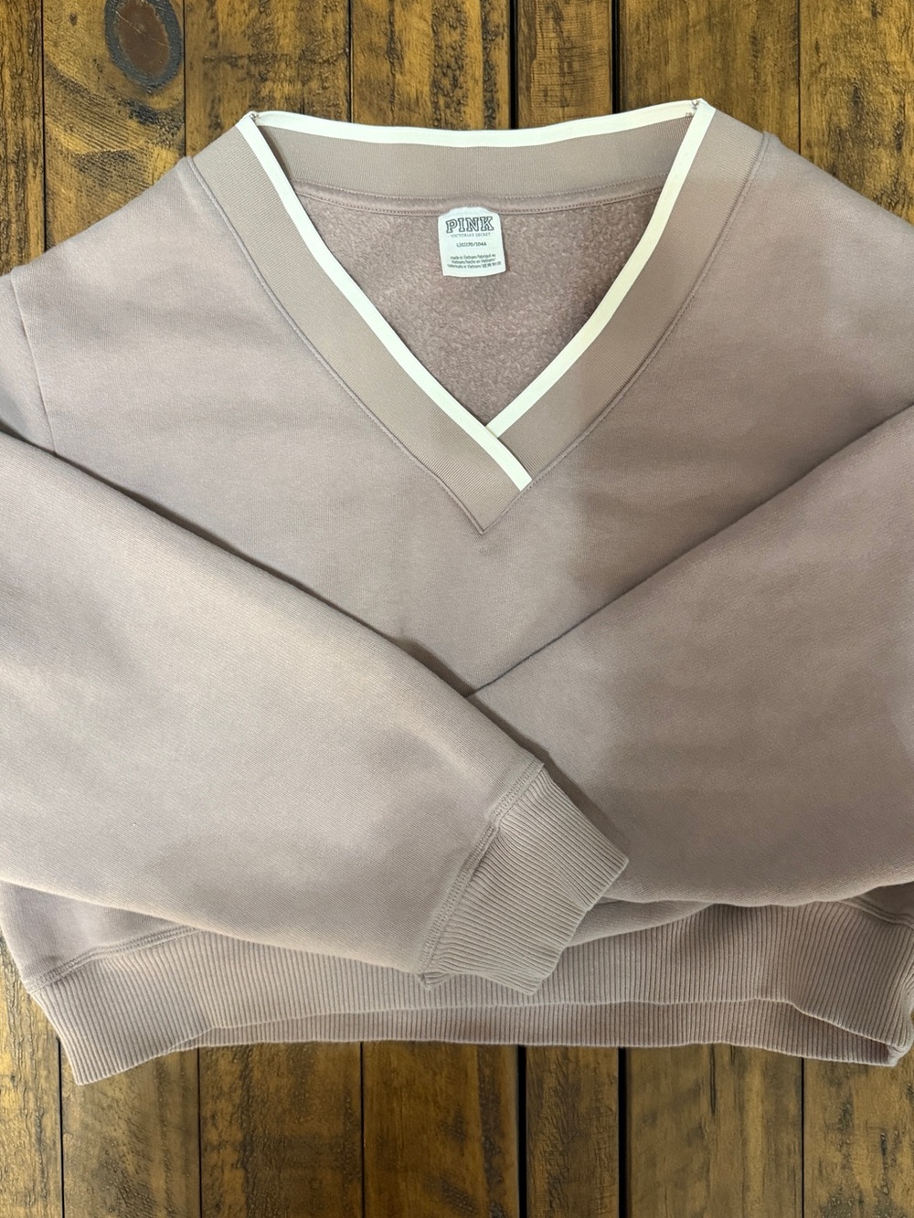 PINK Mauve V-Neck Pullover